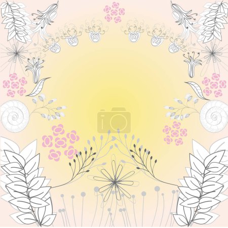 Illustration for Beautiful flowers background vector illustration - Royalty Free Image