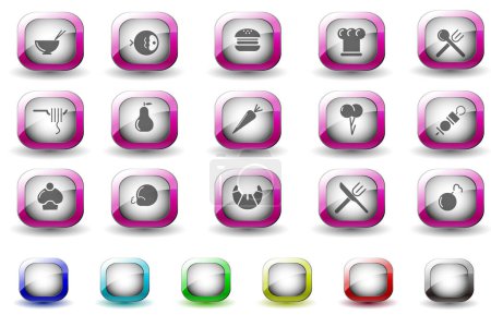 Illustration for Vector illustration of set of icons - Royalty Free Image