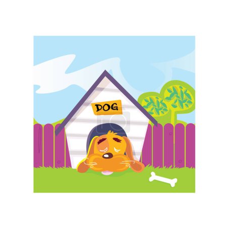 Illustration for Dog cartoon character. vector illustration - Royalty Free Image