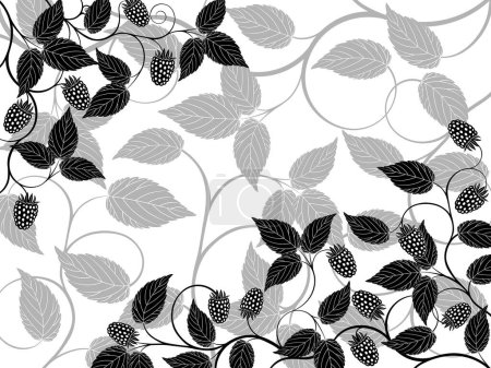 Illustration for Vector floral seamless pattern with leaves - Royalty Free Image