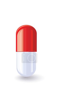 Illustration for Pill vector icon. cartoon vector logo isolated on white background pill. - Royalty Free Image