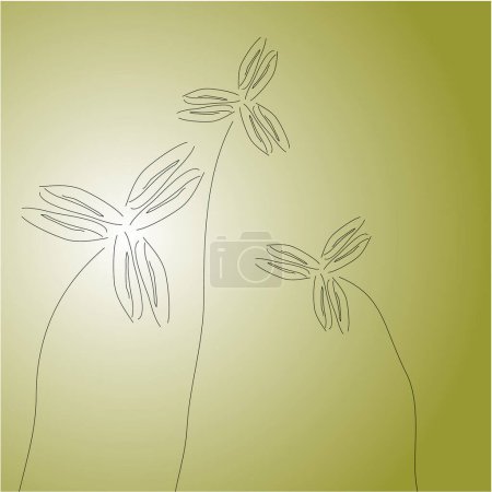Illustration for Vector hand - drawn floral background - Royalty Free Image