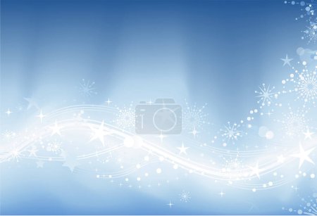 Illustration for Abstract christmas background with snowflakes and stars. vector. - Royalty Free Image