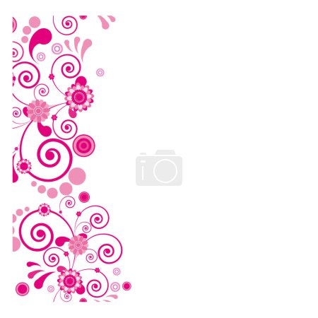 Ilustración de Ornamento floral vector con lugar para su diseño - Imagen libre de derechos