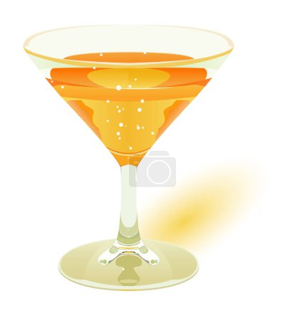Téléchargez les illustrations : Cocktail d'orange avec jus d'orange - en licence libre de droit