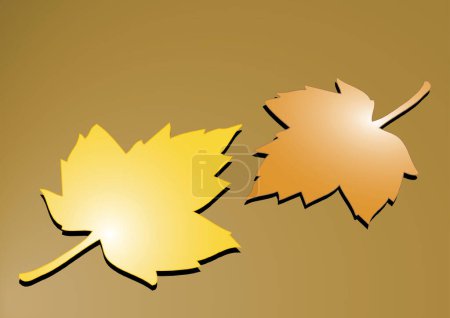 Illustration for Autumn background with maple leaf - Royalty Free Image