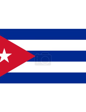 Ilustración de Icono de la bandera de Cuba, diseño plano - Imagen libre de derechos