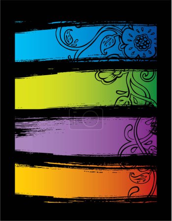 Illustration for Set of four colorful banners - Royalty Free Image