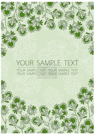Illustration for Vintage floral ornament. abstract template with place for text - Royalty Free Image