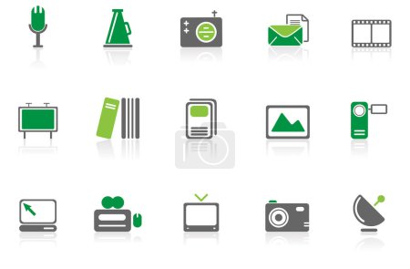 Ilustración de Conjunto de iconos de dispositivo electrónico - Imagen libre de derechos