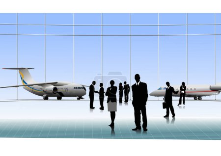 Illustration for Group of business people in business trip - Royalty Free Image