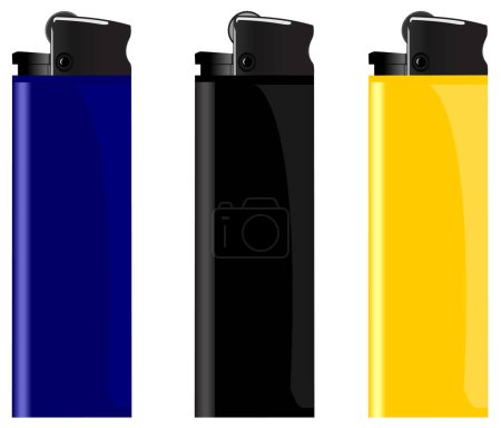 Illustration for Vector illustration of blank yellow and black color lighter on a white background - Royalty Free Image