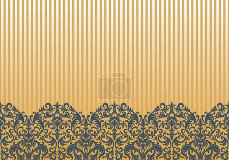 Illustration for Vintage background with lace patterns - Royalty Free Image