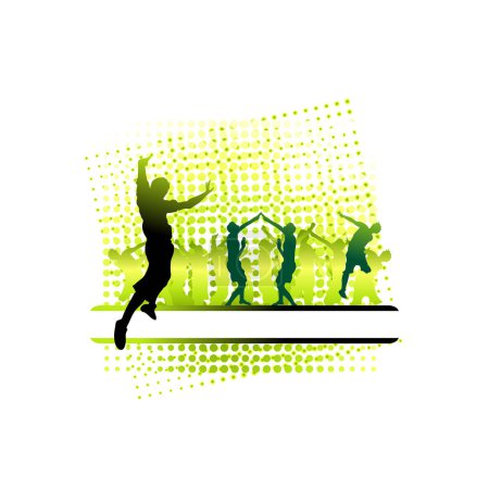 Illustration for Football player silhouette vector background illustration made with adobe illustrator - Royalty Free Image