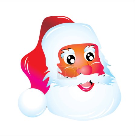 Illustration for Santa claus in red cap - Royalty Free Image