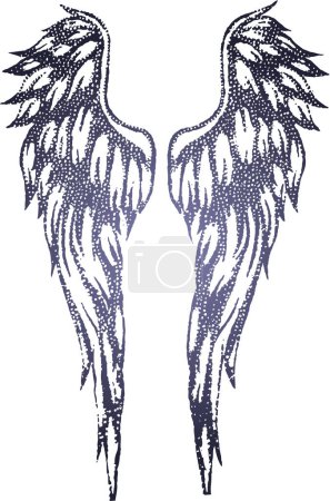 Illustration for Illustration with wings of angel - Royalty Free Image