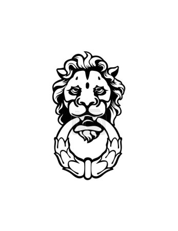 Ilustración de León logo vector icono diseño plantilla ilustración - Imagen libre de derechos
