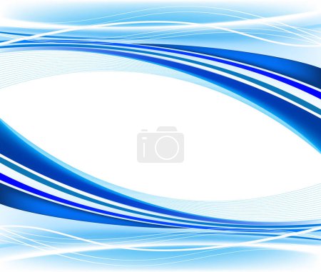 Illustration for Abstract blue waves background vector illustration - Royalty Free Image