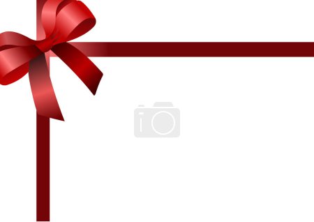 Ilustración de Arco de regalo con cinta roja, ilustración de vectores - Imagen libre de derechos