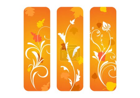 Illustration for Autumn background with colorful leaves - Royalty Free Image