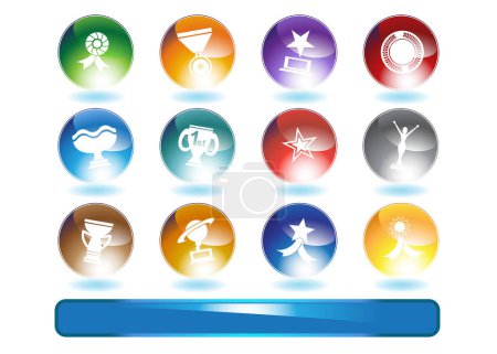 Illustration for Set of colorful icons - Royalty Free Image