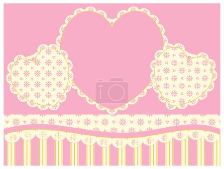 Illustration for Christmas greeting card with lace. - Royalty Free Image