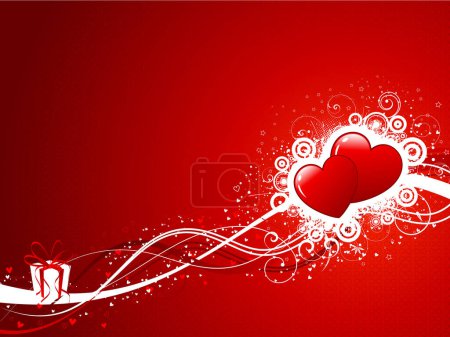Illustration for Vector valentine card with hearts. valentine day background. - Royalty Free Image