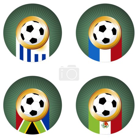 Illustration for Soccer ball vector illustration - Royalty Free Image