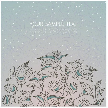 Illustration for Vector floral greeting card design. - Royalty Free Image