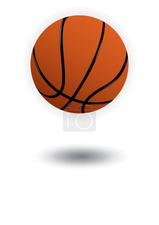Illustration for Vector illustration of a basketball ball. sport equipment. vector. - Royalty Free Image