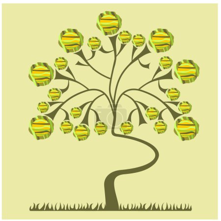 Téléchargez les illustrations : Illustration abstraite du vecteur arbre - en licence libre de droit