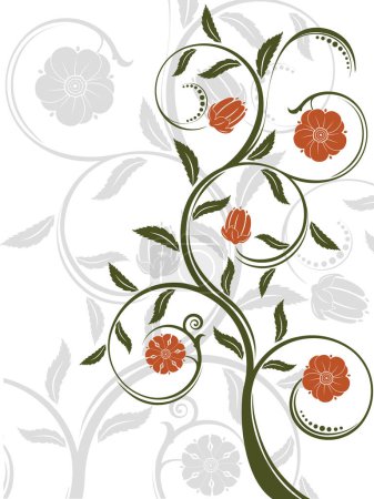 Ilustración de Ilustración vectorial de fondo floral abstracto - Imagen libre de derechos