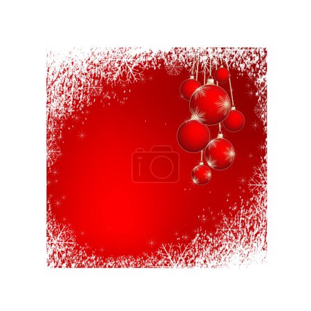Illustration for Christmas tree decorations isolated on white background, vector - Royalty Free Image