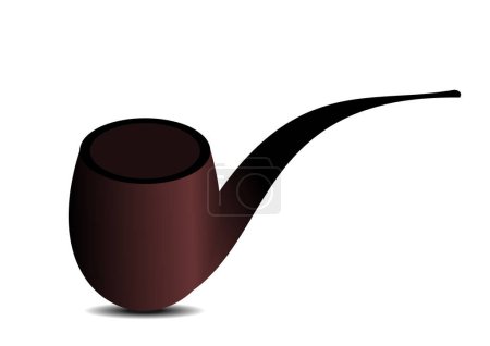 Illustration for Vector illustration of smoking pipe, vector illustration simple design - Royalty Free Image