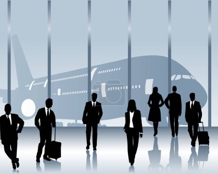 Illustration for Silhouette of business people - Royalty Free Image