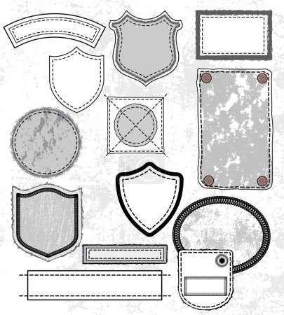 Ilustración de Vector conjunto de etiquetas vintage e insignias - Imagen libre de derechos
