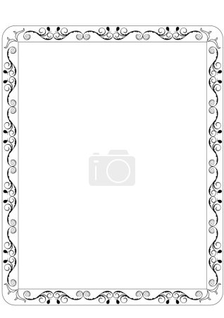 Illustration for Decorative ornate frame. vector illustration. - Royalty Free Image