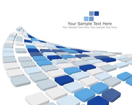 Illustration for Vector background of blue squares - Royalty Free Image