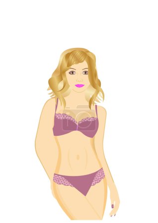 Illustration for Sexy blonde with a beautiful body - Royalty Free Image
