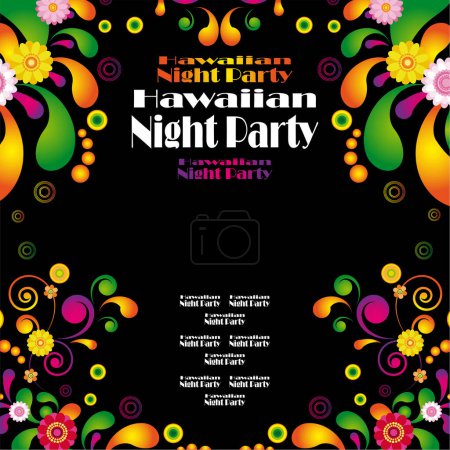 Illustration for Night party invitation on background. vector illustration - Royalty Free Image