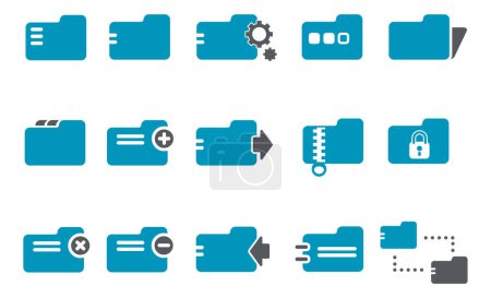 Illustration for Vector illustration set of button icons - Royalty Free Image
