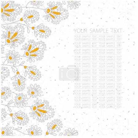 Illustration for Floral pattern with place for your text - Royalty Free Image