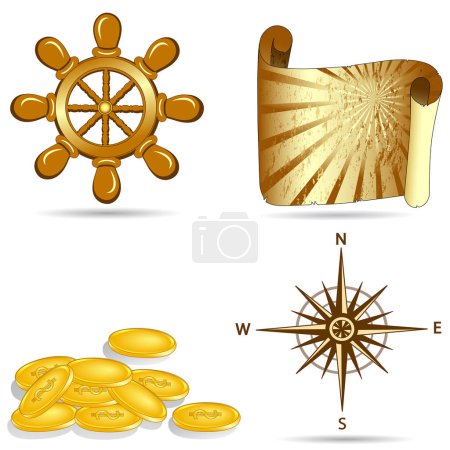 Ilustración de Diseño vectorial de señales náuticas y navales. colección de símbolo de stock marino y marino para la web. - Imagen libre de derechos
