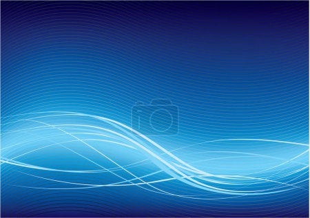 Illustration for Blue wave abstract design - Royalty Free Image