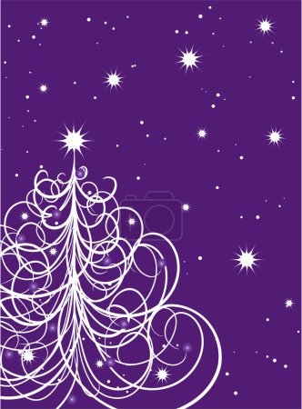 Ilustración de Feliz Navidad y Feliz Año Nuevo tarjeta de felicitación - Imagen libre de derechos