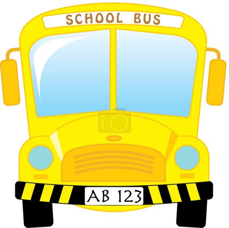 Téléchargez les illustrations : Illustration vectorielle école bus - en licence libre de droit