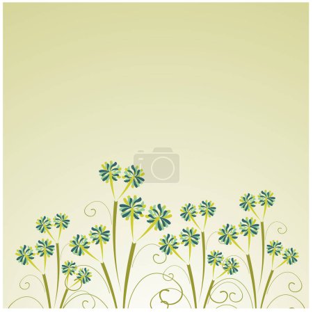 Téléchargez les illustrations : Vector Fond floral pour la conception - en licence libre de droit