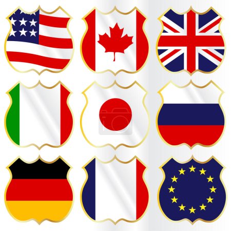 Illustration for Flags of the world, vector illustration - Royalty Free Image