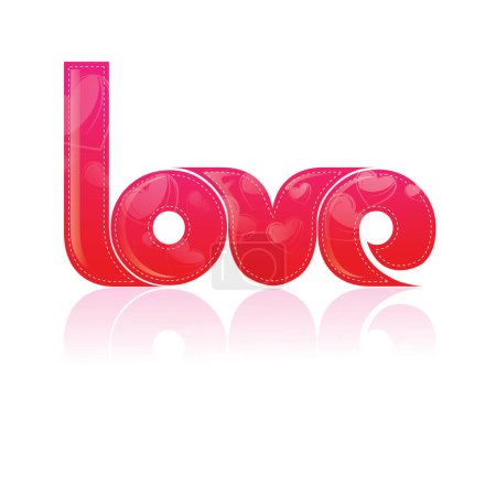 Illustration for Valentine love sign, vector illustration - Royalty Free Image