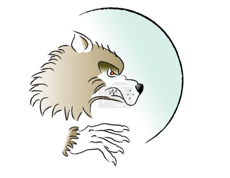 Illustration for Wolf in the moonlight - Royalty Free Image